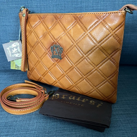 NWT PRATESI FIRENZE CROSSBODY SHOULDER BAG WRISTLET PURSE POUCH - Picture 2 of 14